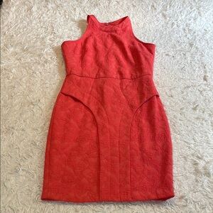 Kardashian Kollection Extra Small Coral High Neck Dress